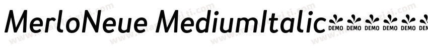MerloNeue MediumItalic字体转换